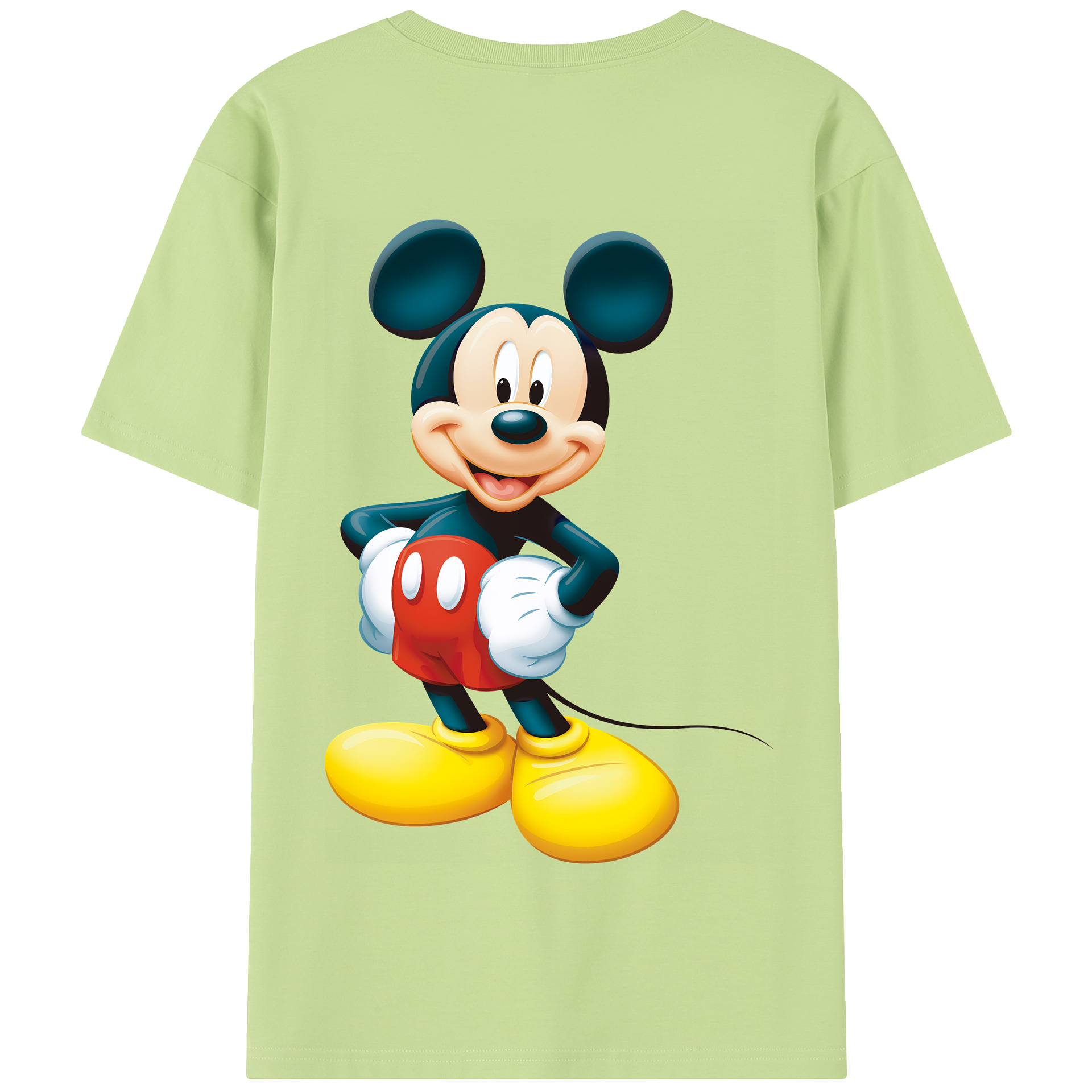 （画像用） ミッキーマウス Mickey Mouse 綿100％半袖Tシャツ（背面プリント）